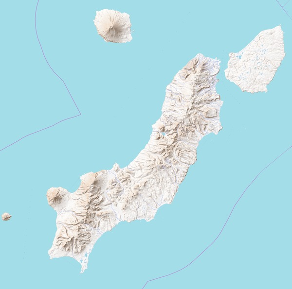 Подробная карта остров Парамушир 